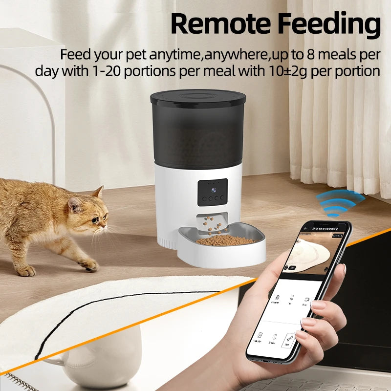 True4Paws™ Automatic Pet Feeder with Camera 🐾🐾🐾